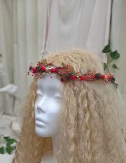 Christmas Berry Headdress, Wedding, Festival, Pagan, Berry Head Band