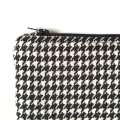 Fabric Clutch Bag, Upcycled Bag, Zipper Clutch, Houndstooth Print, Handmade Clutch, Party Clutch, Christmas Gift For Her, Black Bag -Cheap Bags & Purses Store il fullxfull.1155665255 sksg