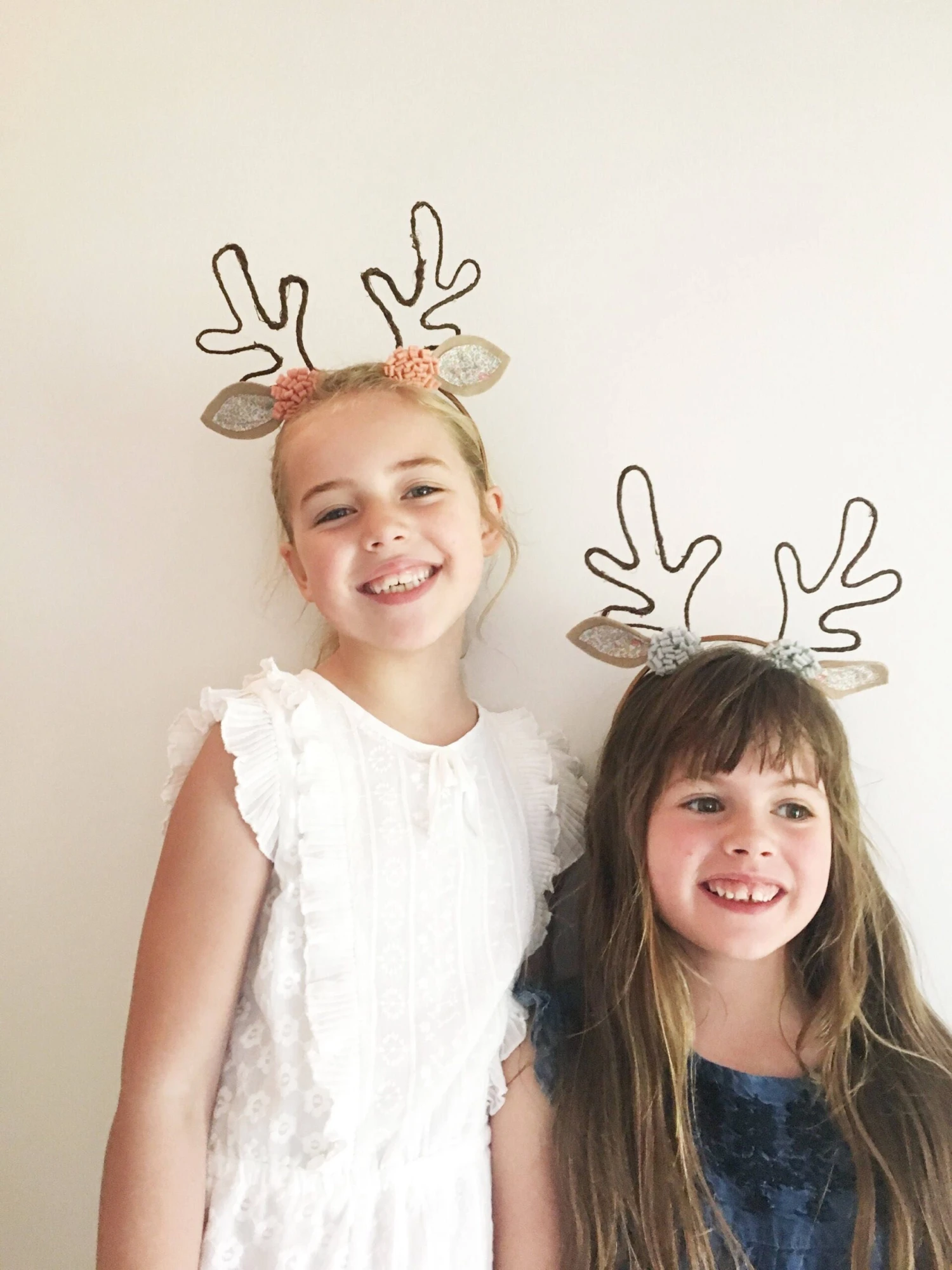 Antler Headband Christmas Flower Liberty Reindeer Woodland Fawn Doe Deer Hairband Grey White - Festival 5 Antler Headband Christmas Flower Liberty Reindeer Woodland Fawn Doe Deer Hairband Grey White - Festival - Image 3