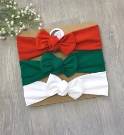 Christmas Set / Baby Headband / Newborn Headband / Baby Headbands / Toddler Headband / Infant Headband / Baby Headwrap / Baby Bow