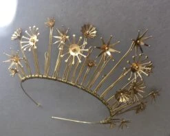 The STARLET Star Brass Crown Tiara - Wedding, Festival, Bride, Christmas, Prom, Headpiece, Starry, Constellation, Gold -Cheap Bags & Purses Store il fullxfull.1638694786 tfd0