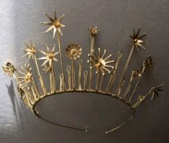 The STARLET Star Brass Crown Tiara - Wedding, Festival, Bride, Christmas, Prom, Headpiece, Starry, Constellation, Gold -Cheap Bags & Purses Store il fullxfull.1686118813 rsfe