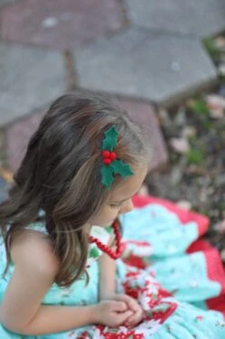 Christmas Holly Hair Clip, Christmas Girl Gift, Novelty Hair Clip, Holly Head Piece, Felt Holly Barrette, Pigtail Set -Cheap Bags & Purses Store il fullxfull.2074807432 b6lm