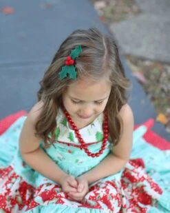 Christmas Holly Hair Clip, Christmas Girl Gift, Novelty Hair Clip, Holly Head Piece, Felt Holly Barrette, Pigtail Set -Cheap Bags & Purses Store il fullxfull.2074807438 pd7o