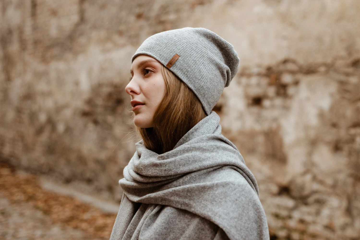 Gray Cashmere Hat. 100 Percent Pure Dark Gray Double Layer Cashmere Beanie For Women. Christmas Gift For Her 4 Gray Cashmere Hat. 100 Percent Pure Dark Gray Double Layer Cashmere Beanie For Women. Christmas Gift For Her - Image 2