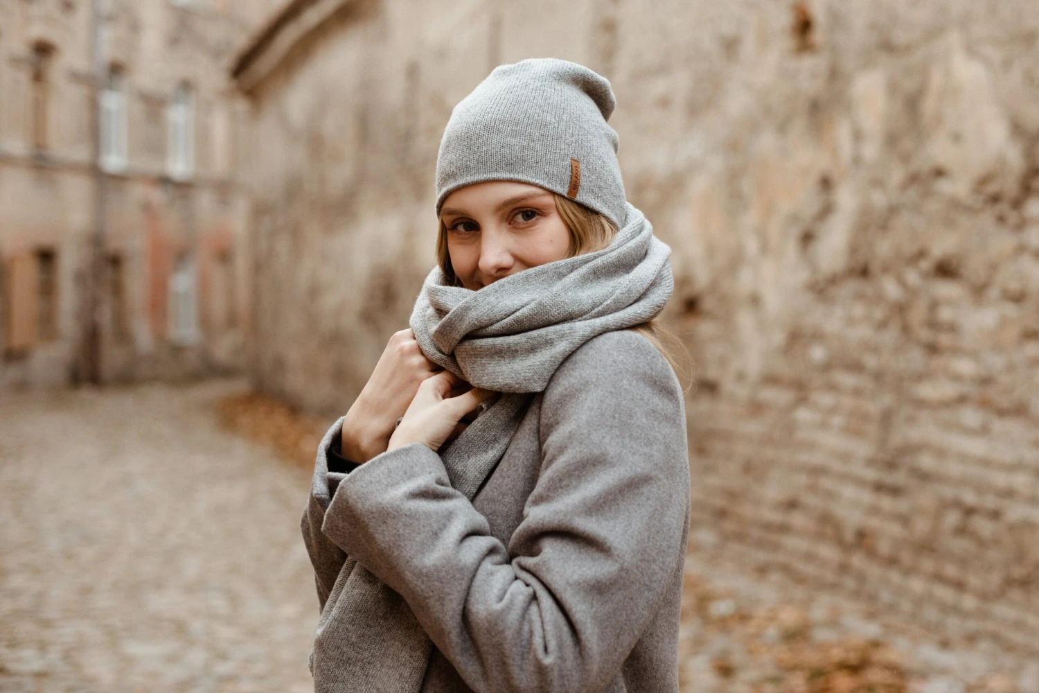 Gray Cashmere Hat. 100 Percent Pure Dark Gray Double Layer Cashmere Beanie For Women. Christmas Gift For Her 6 Gray Cashmere Hat. 100 Percent Pure Dark Gray Double Layer Cashmere Beanie For Women. Christmas Gift For Her - Image 4