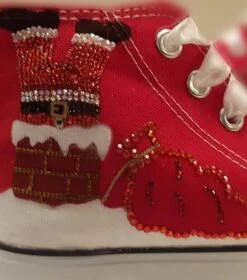 Christmas Shoes, Custom Christmas Trainers, Red High Top Canvas Shoes, Personalised Christmas Gift, Custom Hightop Trainers -Cheap Bags & Purses Store il fullxfull.2126235691 dfzi