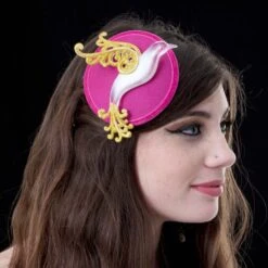 Christmas Pink And Gold Bird Fascinator