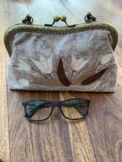 Romantic Antique Inspired Handmade Clutch Bag Embellished With Delicate Floral Aplique And Free Motion Embroidery Ideal Christmas Gift -Cheap Bags & Purses Store il fullxfull.2259943121 4aq8