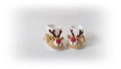 Christmas Baby Boots Baby Boots Deer Boots Crochet Baby Shoes Newborn Boots Christmas Baby Boots Christmas Deer Boots Baby Shoes