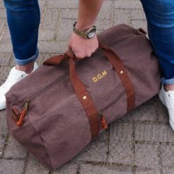 Vintage Personalised Canvas Weekender Holdall Bag, Perfect Gift Idea For Him This Christmas, Birthday Or Father's Day -Cheap Bags & Purses Store il fullxfull.2343256757 j0bg