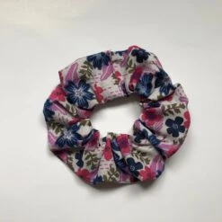 Purple And Blue Themed Flower Floral Pattered 100% Cotton Hair Scrunchies Stocking Filler Christmas -Cheap Bags & Purses Store il fullxfull.2479326275 d3gf