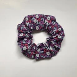 Purple And Blue Themed Flower Floral Pattered 100% Cotton Hair Scrunchies Stocking Filler Christmas -Cheap Bags & Purses Store il fullxfull.2479326745 7usv