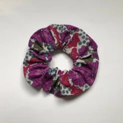 Purple And Blue Themed Flower Floral Pattered 100% Cotton Hair Scrunchies Stocking Filler Christmas -Cheap Bags & Purses Store il fullxfull.2479327183 b0yj