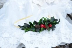 Berry Christmas Headband, Christmas Flower Crown, Holiday Flower Crown, Berry Headband, Red Berries Greenery Flower Crown