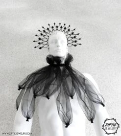 Black Halo Crown / Spike Crown With Beads / Black Tiara / Black Fascinator / Birthday Crown/ Christmas Crown -Cheap Bags & Purses Store il fullxfull.2567331490 3a0s