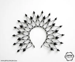 Black Halo Crown / Spike Crown With Beads / Black Tiara / Black Fascinator / Birthday Crown/ Christmas Crown -Cheap Bags & Purses Store il fullxfull.2567331570 dr7h