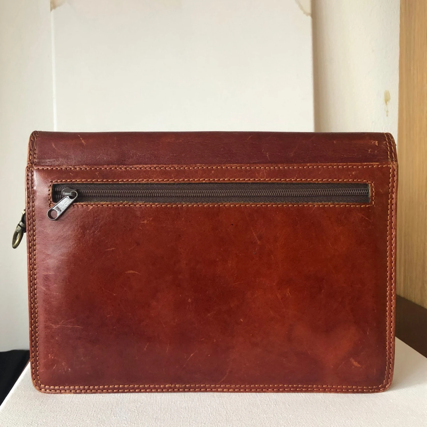 Vintage Leather Clutch With An Embossed D Purse Hand Bag Distressed Worn Indie Hipster Bohemian Chic Urban Librarian Chic Christmas Gift 5 Vintage Leather Clutch With An Embossed D Purse Hand Bag Distressed Worn Indie Hipster Bohemian Chic Urban Librarian Chic Christmas Gift - Image 3