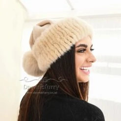 Wool Knit Hat With Fox Fur Ball And Mink Fur Trim, Christmas Hat -Cheap Bags & Purses Store il fullxfull.2601220069 5vgp
