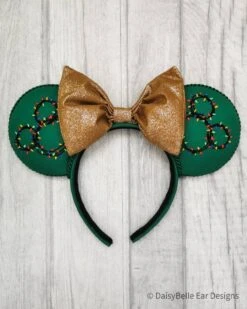 Mickey Lights Wreath Inspired Minnie Ears, Christmas Disney Ears, Mickey Ears