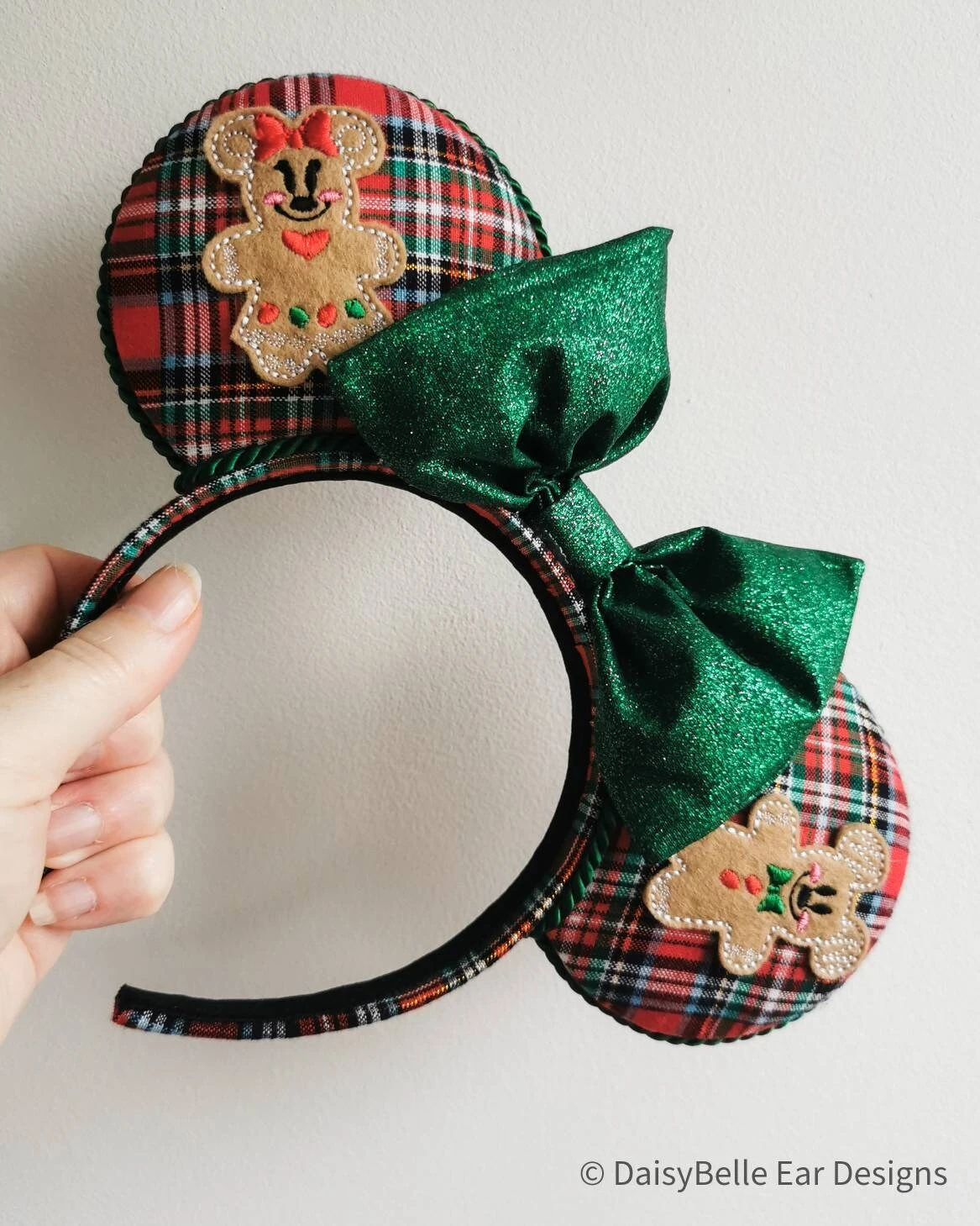 Mr & Mrs Gingerbread Minnie Ears, Christmas Disney Ears, Inspired Mickey Ears 7 Mr & Mrs Gingerbread Minnie Ears, Christmas Disney Ears, Inspired Mickey Ears - Image 5