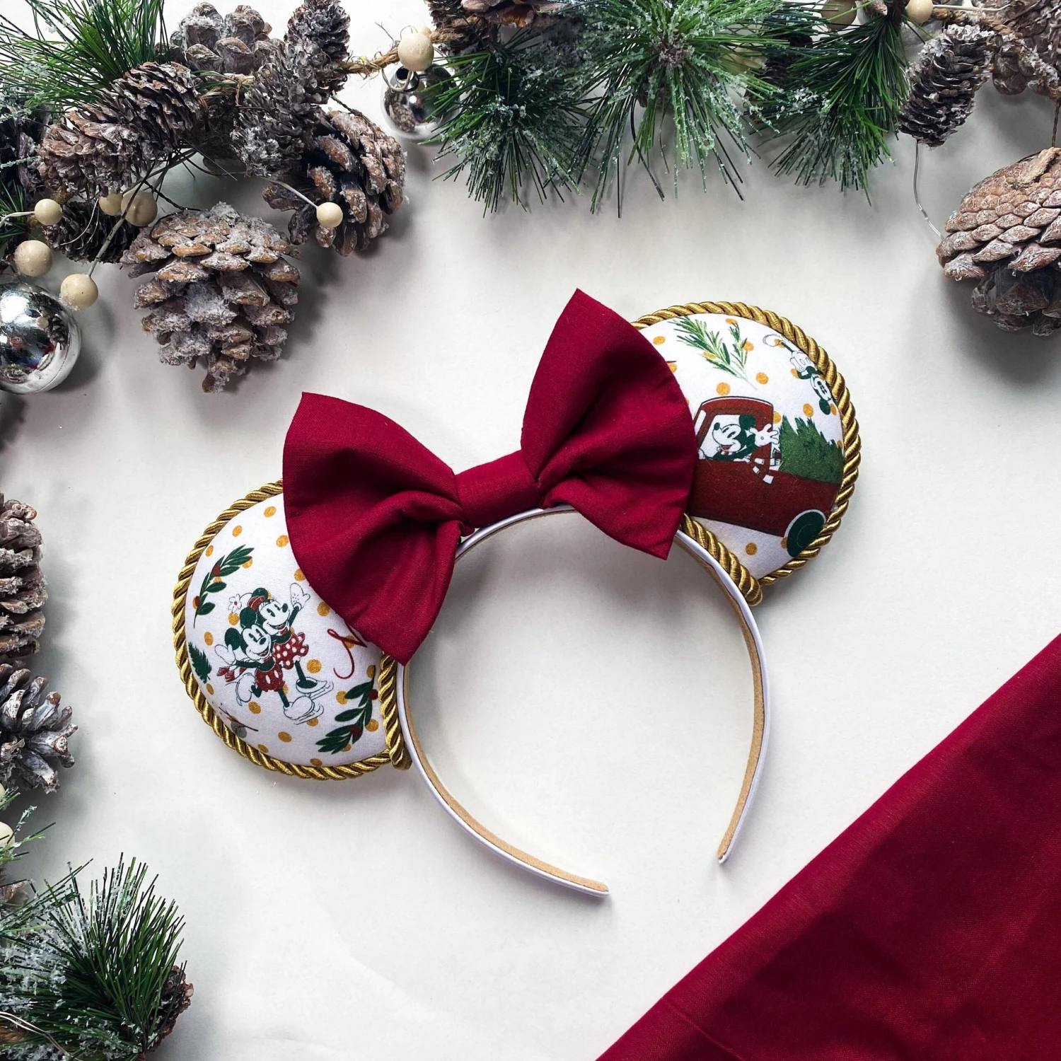 Classic Mickey And Minnie - Christmas Collection - Disney Inspired Minnie Mouse Ears 3 Classic Mickey And Minnie - Christmas Collection - Disney Inspired Minnie Mouse Ears