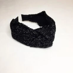 Black Sparkly Knot Headband, Ladies Headband, Child's Knot Headband, Sparkle Headband, Party Headband, Black Knot Headband, Christmas Party
