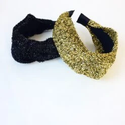 Gold Sparkly Knot Headband, Ladies Headband, Gold Glitz Headband, Party Headband, Tinsel Headband, Christmas Headband, Wedding Headband -Cheap Bags & Purses Store il fullxfull.2680470960 bisj