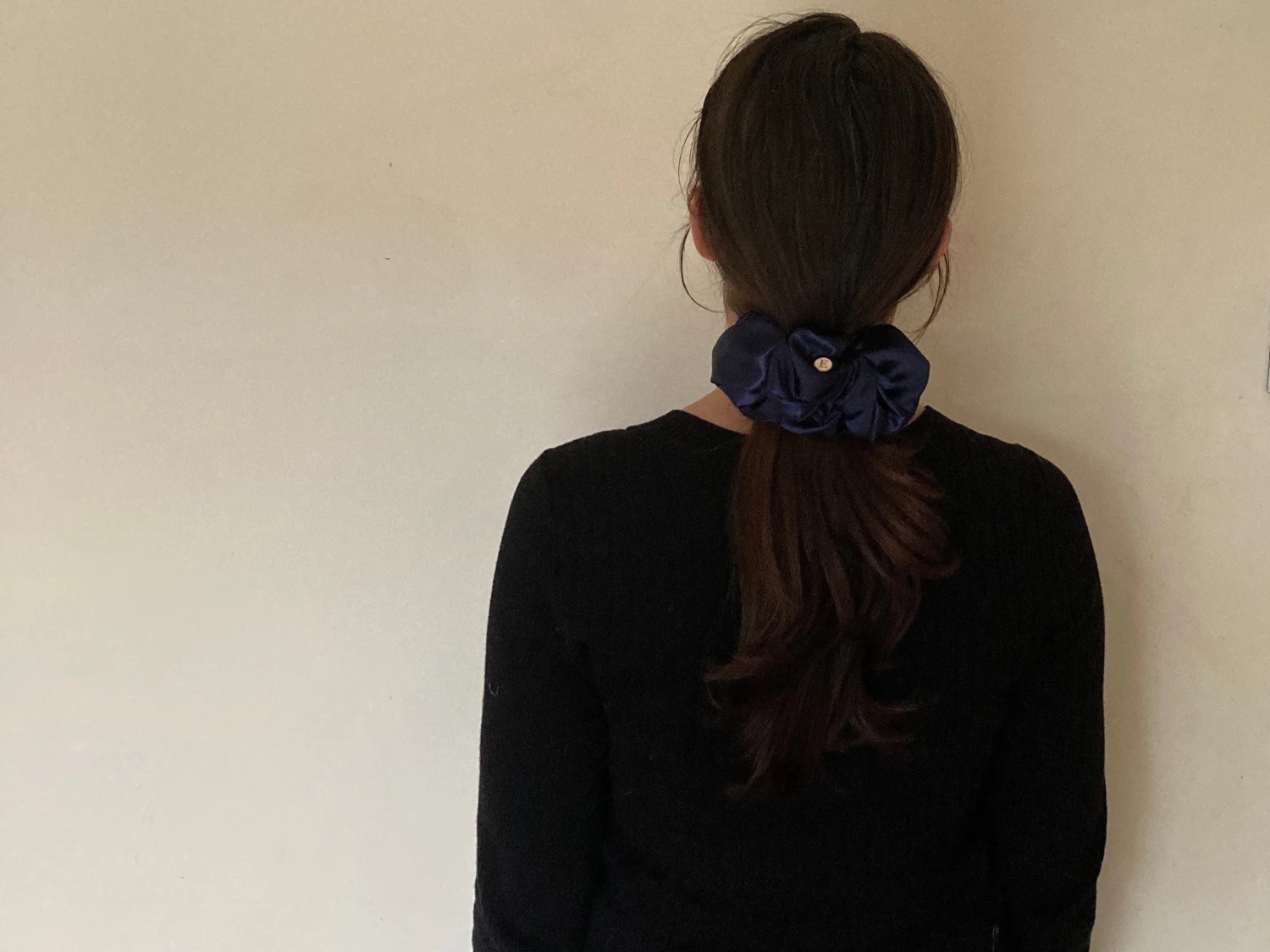 Navy Satin Hair Scrunchie, Hair Scrunchie, Giant Scrunchie, Gift Idea, Personalised Present, Gift For Her, Christmas Presents 10 Navy Satin Hair Scrunchie, Hair Scrunchie, Giant Scrunchie, Gift Idea, Personalised Present, Gift For Her, Christmas Presents - Image 8