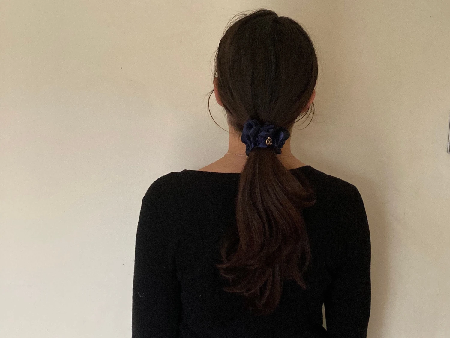 Navy Satin Hair Scrunchie, Hair Scrunchie, Giant Scrunchie, Gift Idea, Personalised Present, Gift For Her, Christmas Presents 11 Navy Satin Hair Scrunchie, Hair Scrunchie, Giant Scrunchie, Gift Idea, Personalised Present, Gift For Her, Christmas Presents - Image 9