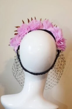 Glam Veil Headpiece With Festive Golden Foliage, Pink Flowers, Sparkly Vintage Swarovski Crystals, Beading, Burlesque, Perfect 4 Christmas. 19 Glam Veil Headpiece With Festive Golden Foliage, Pink Flowers, Sparkly Vintage Swarovski Crystals, Beading, Burlesque, Perfect 4 Christmas. -Cheap Bags & Purses Store il fullxfull.2703924101 ego4