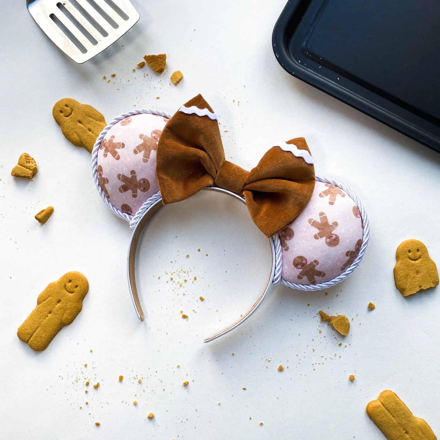 READY TO SHIP - Gingerbread - Christmas Collection - Disney Inspired Minnie Mouse Ears 3 READY TO SHIP - Gingerbread - Christmas Collection - Disney Inspired Minnie Mouse Ears