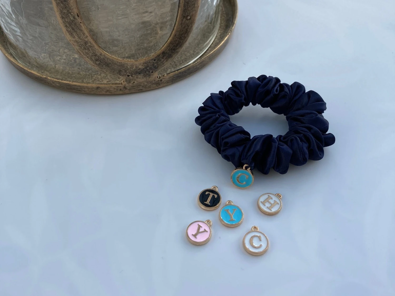 Navy Satin Hair Scrunchie, Hair Scrunchie, Giant Scrunchie, Gift Idea, Personalised Present, Gift For Her, Christmas Presents 8 Navy Satin Hair Scrunchie, Hair Scrunchie, Giant Scrunchie, Gift Idea, Personalised Present, Gift For Her, Christmas Presents - Image 6