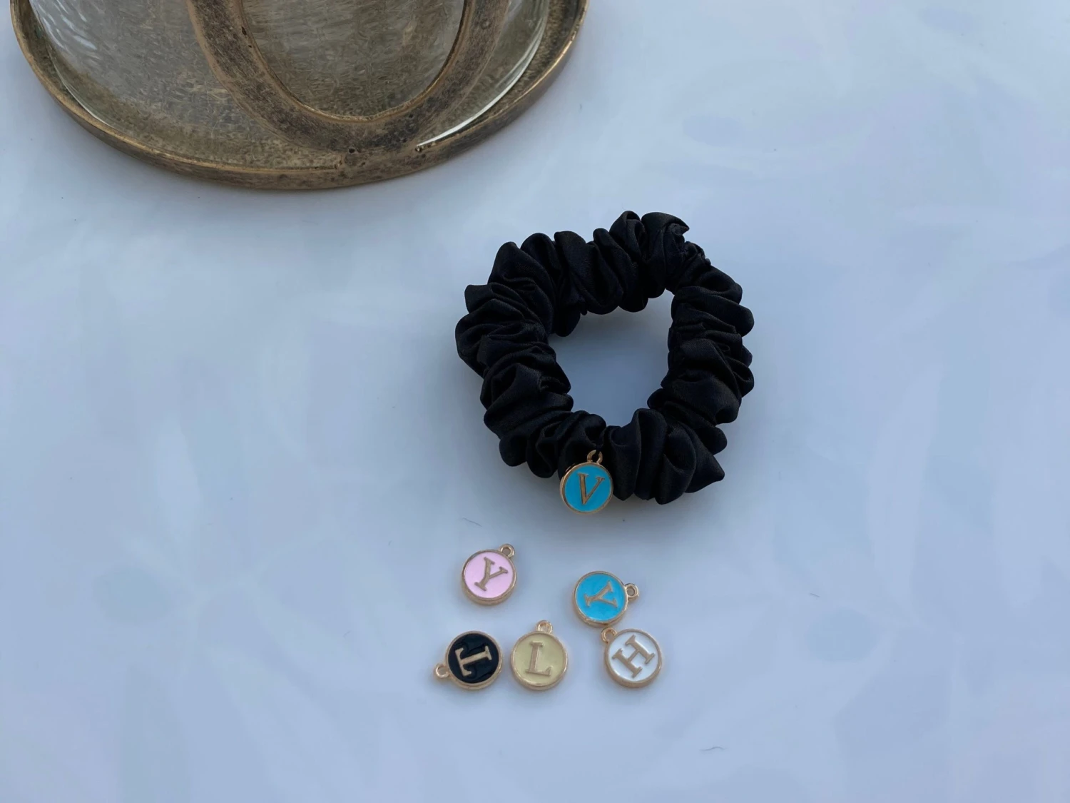 Black Satin Hair Scrunchie, Hair Scrunchie, Giant Scrunchie, Gift Idea, Personalised Present, Gift For Her, Christmas Presents 8 Black Satin Hair Scrunchie, Hair Scrunchie, Giant Scrunchie, Gift Idea, Personalised Present, Gift For Her, Christmas Presents - Image 6