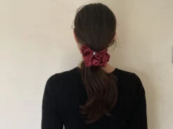 Burgundy Satin Hair Scrunchie, Hair Scrunchie, Giant Scrunchie, Gift Idea, Personalised Present, Gift For Her, Christmas Presents -Cheap Bags & Purses Store il fullxfull.2739284441 4dsv