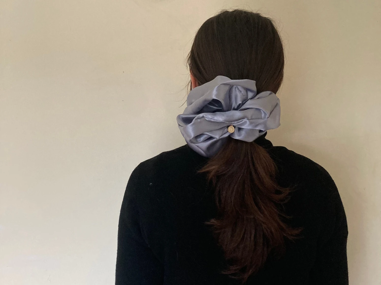 Grey Satin Hair Scrunchie, Hair Scrunchie, Giant Scrunchie, Gift Idea, Personalised Present, Gift For Her, Christmas Presents 9 Grey Satin Hair Scrunchie, Hair Scrunchie, Giant Scrunchie, Gift Idea, Personalised Present, Gift For Her, Christmas Presents - Image 7