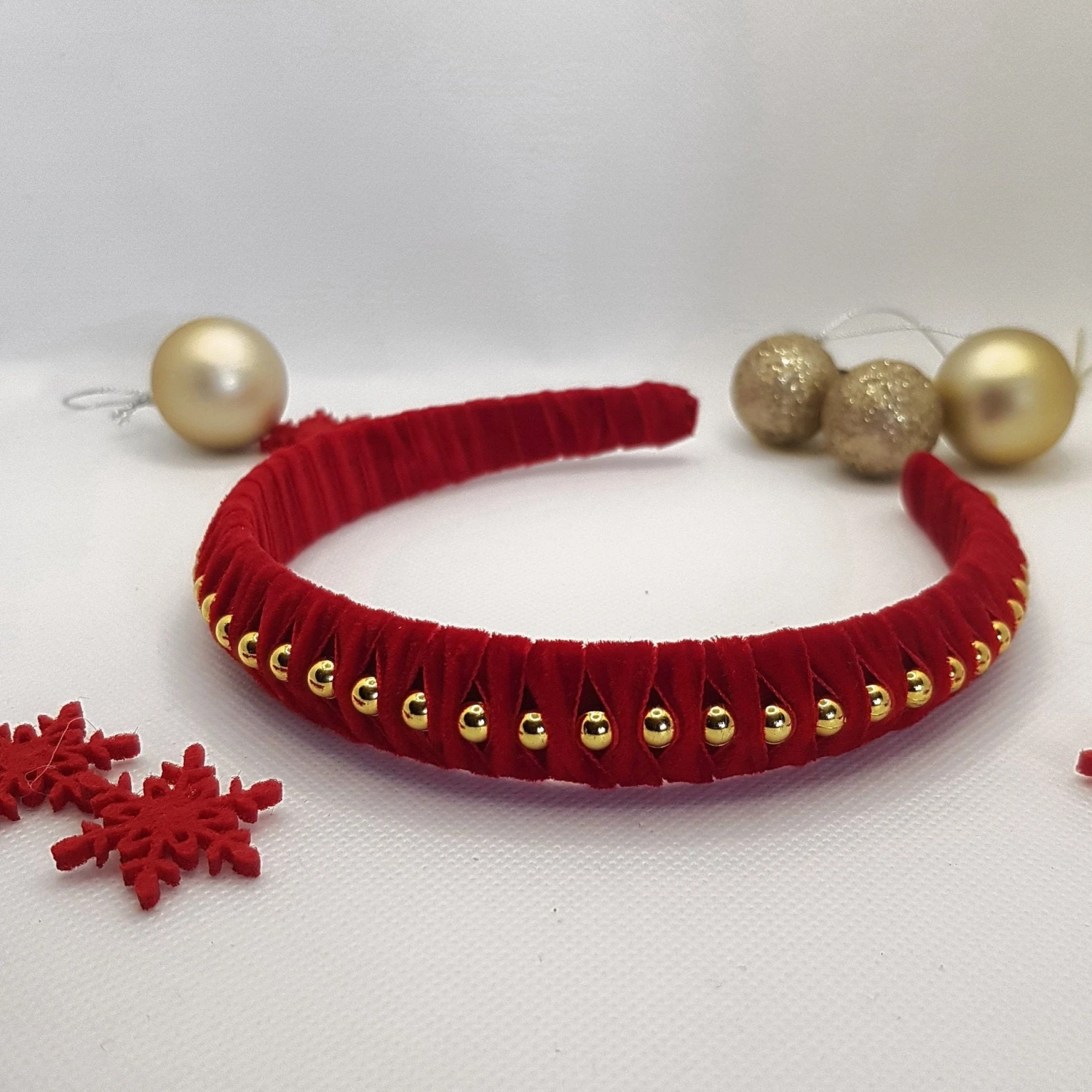 Red Velvet Hairband, Festive Headband, Christmas Hairband, Luxury Secret Santa Gift For Women, Xmas Stocking Filler 10 Red Velvet Hairband, Festive Headband, Christmas Hairband, Luxury Secret Santa Gift For Women, Xmas Stocking Filler - Image 8