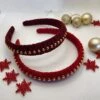 Red Velvet Hairband, Festive Headband, Christmas Hairband, Luxury Secret Santa Gift For Women, Xmas Stocking Filler -Cheap Bags & Purses Store il fullxfull.2878849619 6rnn