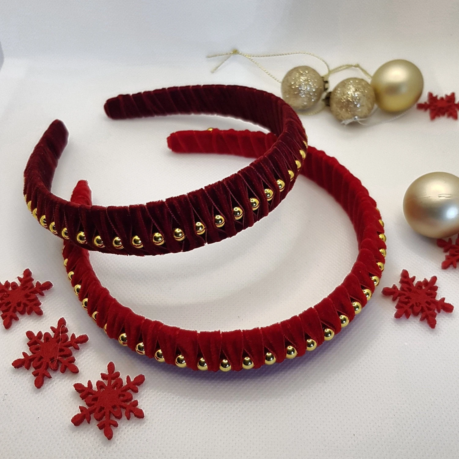 Red Velvet Hairband, Festive Headband, Christmas Hairband, Luxury Secret Santa Gift For Women, Xmas Stocking Filler 3 Red Velvet Hairband, Festive Headband, Christmas Hairband, Luxury Secret Santa Gift For Women, Xmas Stocking Filler