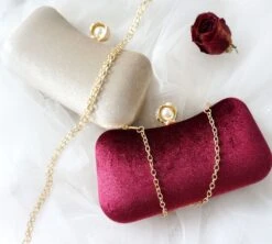 Double-Strap Clutch, Convertible Shoulder Bag, Christmas & Holiday, Removable Gold-Plated Chain Evening Clutch, Wedding, Prom Night Out -Cheap Bags & Purses Store il fullxfull.3048469291 e14i