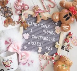 Fluffy Candy Cane Minnie Mouse Ears With Satin Bow - Xmas Headband Christmas Minnie Headband - Christmas Accessories - Magical Headbands -Cheap Bags & Purses Store il fullxfull.3166038238 dplf