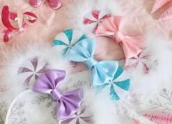 Fluffy Candy Cane Minnie Mouse Ears With Satin Bow - Xmas Headband Christmas Minnie Headband - Christmas Accessories - Magical Headbands -Cheap Bags & Purses Store il fullxfull.3166039916 14oa