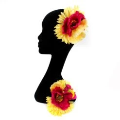 Vintage Modern Pin Up Yellow Poppies Hair Flower 1940 1950 Burlesque Cabaret Wedding Birthday Christmas Gift Accessories. -Cheap Bags & Purses Store il fullxfull.3215896967 q3op