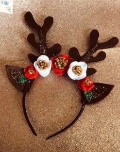 CHRISTMAS REINDEER ANTLER Headband Adult Or Child Size Hair Accessory Crown