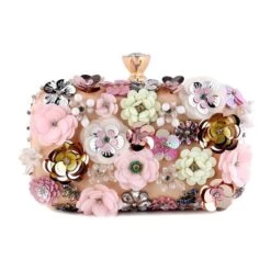 Bespoke Flower Clutch Bag, Purse For Wedding, Bridesmaids Bag, Gift For Her, Christmas Gift, Birthday Gift For Her, Flower Bag, Handmade Bag