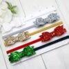 Christmas Hair Bows, Baby Headband, Glitter Hair Bows, Newborn Headband, Stocking Filler, Girls Hair Accessories, Christmas Gift For Girls,