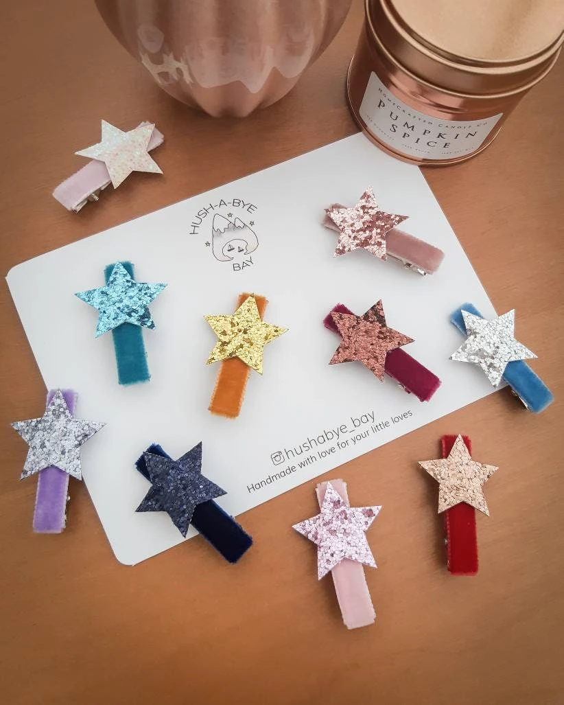 Star Hair Clips, Baby Hair Clips, Christmas Hair Clips, Velvet Hair Clips, Toddler Hair Clips, Star Fringe Clip, Glitter Clips, Sparkly Star 6 Star Hair Clips, Baby Hair Clips, Christmas Hair Clips, Velvet Hair Clips, Toddler Hair Clips, Star Fringe Clip, Glitter Clips, Sparkly Star - Image 4