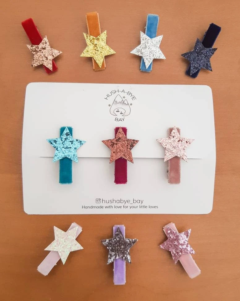 Star Hair Clips, Baby Hair Clips, Christmas Hair Clips, Velvet Hair Clips, Toddler Hair Clips, Star Fringe Clip, Glitter Clips, Sparkly Star 9 Star Hair Clips, Baby Hair Clips, Christmas Hair Clips, Velvet Hair Clips, Toddler Hair Clips, Star Fringe Clip, Glitter Clips, Sparkly Star - Image 7