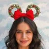 Red VELVET Classic Flocked Christmas Wreath Mickey Ears -Cheap Bags & Purses Store il fullxfull.3401954009 nsd7