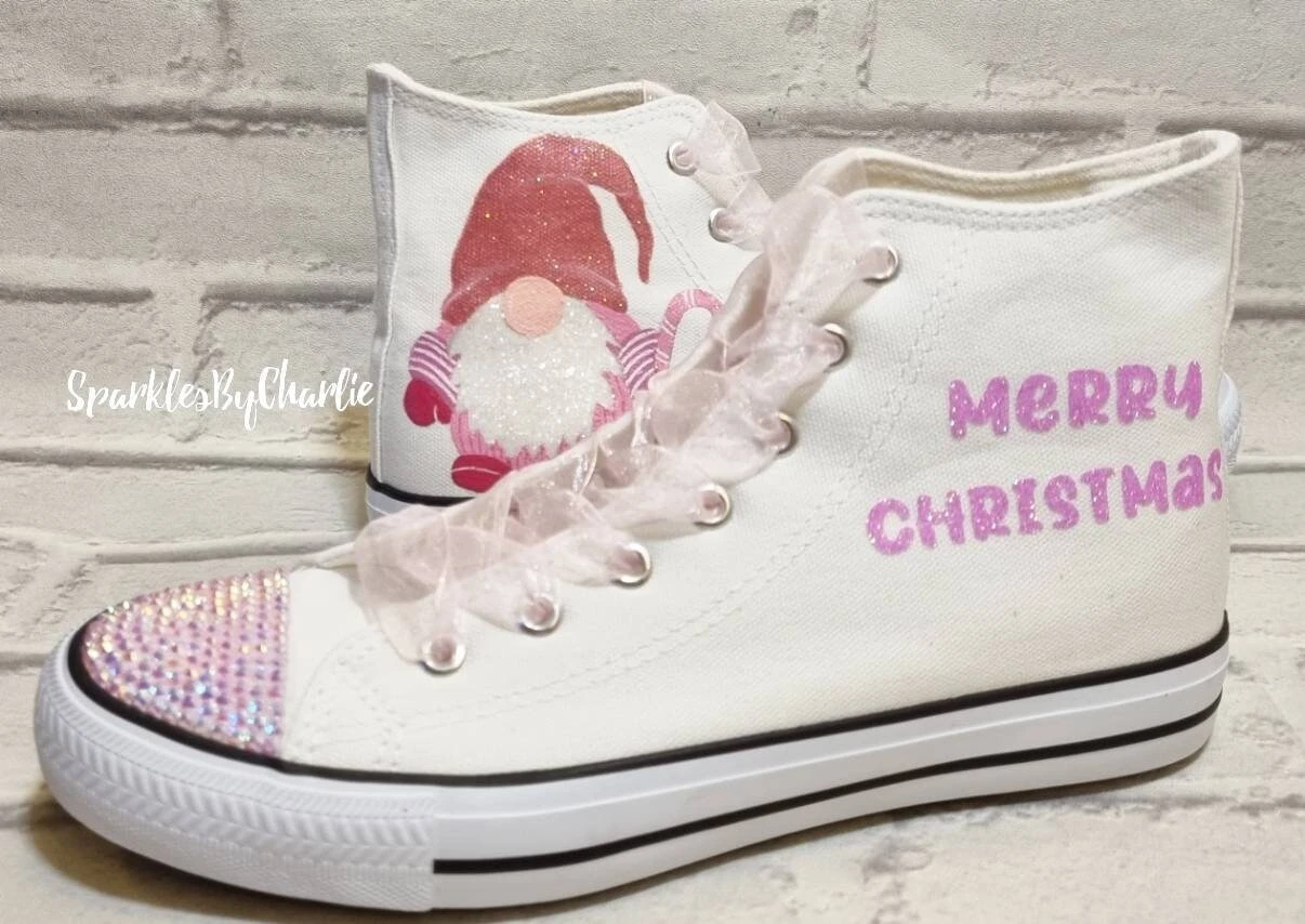 Christmas Shoes, Christmas Gonk, Xmas Hightop Trainers, Holiday Sneakers, Custom Christmas Pumps 3 Christmas Shoes, Christmas Gonk, Xmas Hightop Trainers, Holiday Sneakers, Custom Christmas Pumps